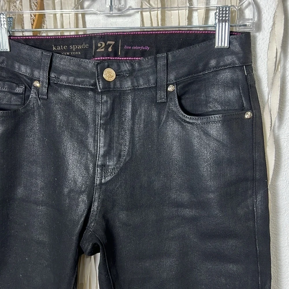 Kate Spade | Broome Street Black Waxed Denim Size 27